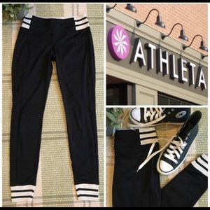 Athleta Retro Striped Joggers Workout Tights Pants